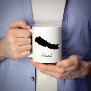 Nepal Mug Travel Map Hometown Moving Gift