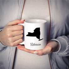 Load image into Gallery viewer, New York Mug Adoption Moving Gift Travel State Map