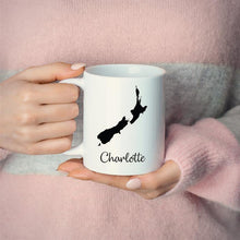 Load image into Gallery viewer, New Zealand Mug Travel Map Hometown Moving Gift