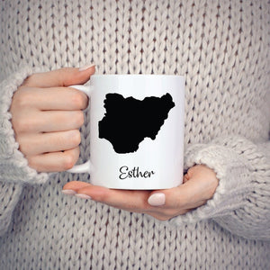 Nigeria Mug Travel Map Hometown Moving Gift