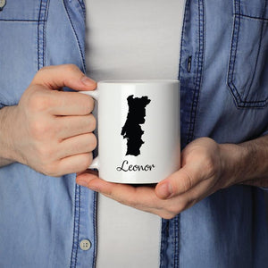 Portugal Mug Travel Map Hometown Moving Gift