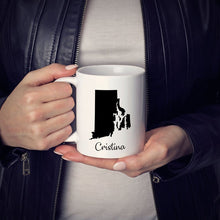 Load image into Gallery viewer, Rhode Island Mug Adoption Moving Gift Travel State Map