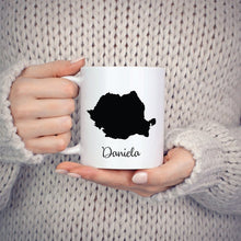 Load image into Gallery viewer, Romania Mug Travel Map Hometown Moving Gift