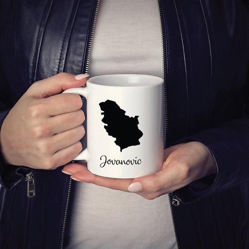 Serbia Mug Travel Map Hometown Moving Gift