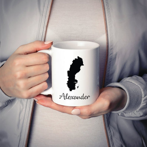 Sweden Mug Travel Map Hometown Moving Gift