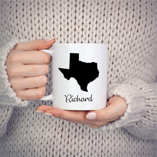 Texas Mug Adoption Moving Gift Travel State Map