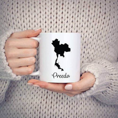 Thailand Mug Travel Map Hometown Moving Gift