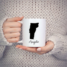 Load image into Gallery viewer, Vermont Mug Adoption Moving Gift Travel State Map