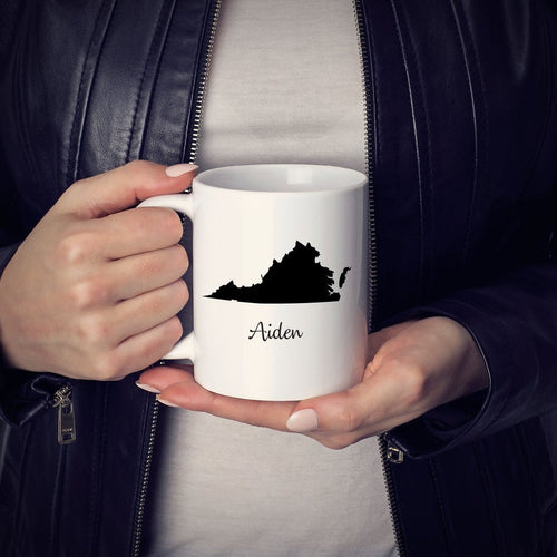Virginia Mug Adoption Moving Gift Travel State Map