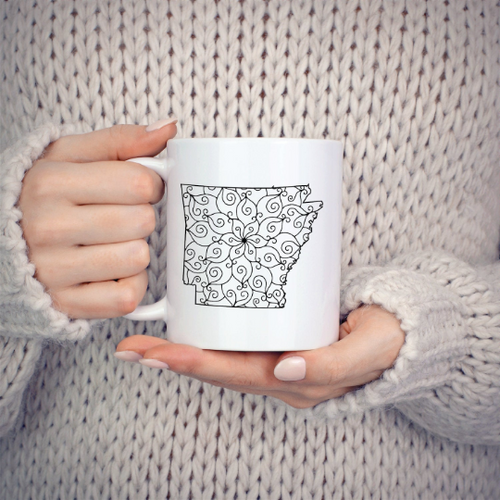 Arkansas AR Mandala Mug