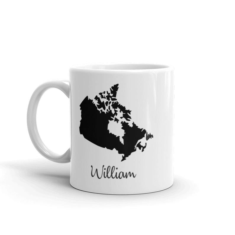 Canada Mug Travel Map Hometown Moving Gift