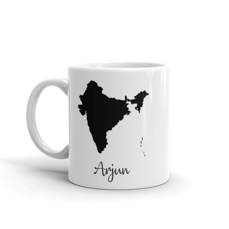 India Mug Travel Map Hometown Moving Gift
