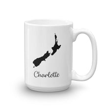 Load image into Gallery viewer, New Zealand Mug Travel Map Hometown Moving Gift
