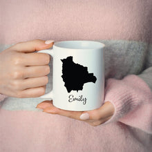 Load image into Gallery viewer, Bolivia Mug Travel Map Hometown Moving Gift