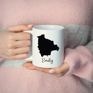 Bolivia Mug Travel Map Hometown Moving Gift