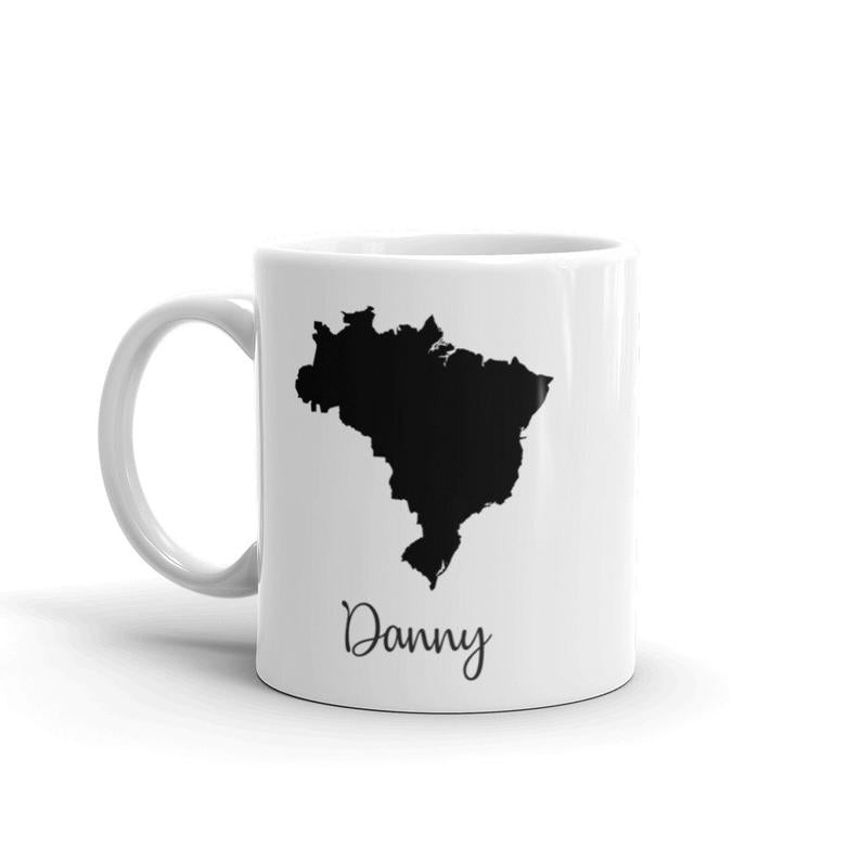 Brazil Mug Travel Map Hometown Moving Gift