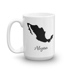 Mexico Mug Travel Map Hometown Moving Gift