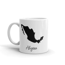 Load image into Gallery viewer, Mexico Mug Travel Map Hometown Moving Gift
