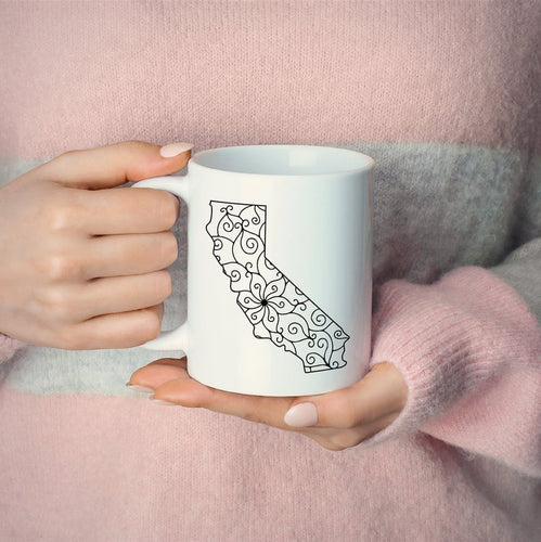 California CA Mandala Mug