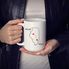 Load image into Gallery viewer, Long Distance Custom State Map Mug