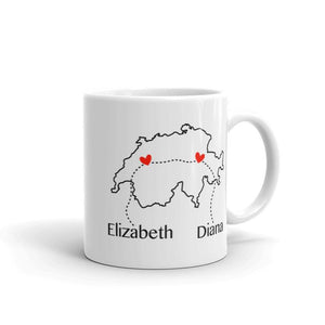 Long Distance Custom Country Map Mug