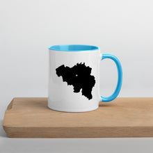 Load image into Gallery viewer, Belgium Map Coffee Mug with Color Inside - 11 oz