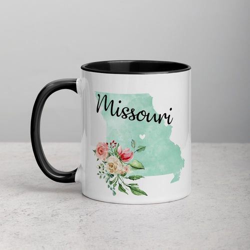 Missouri MO Map Floral Mug - 11 oz