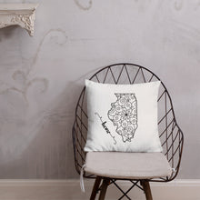 Load image into Gallery viewer, Illinois IL State Map Premium Pillow