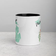 Load image into Gallery viewer, Michigan MI Map Floral Mug - 11 oz