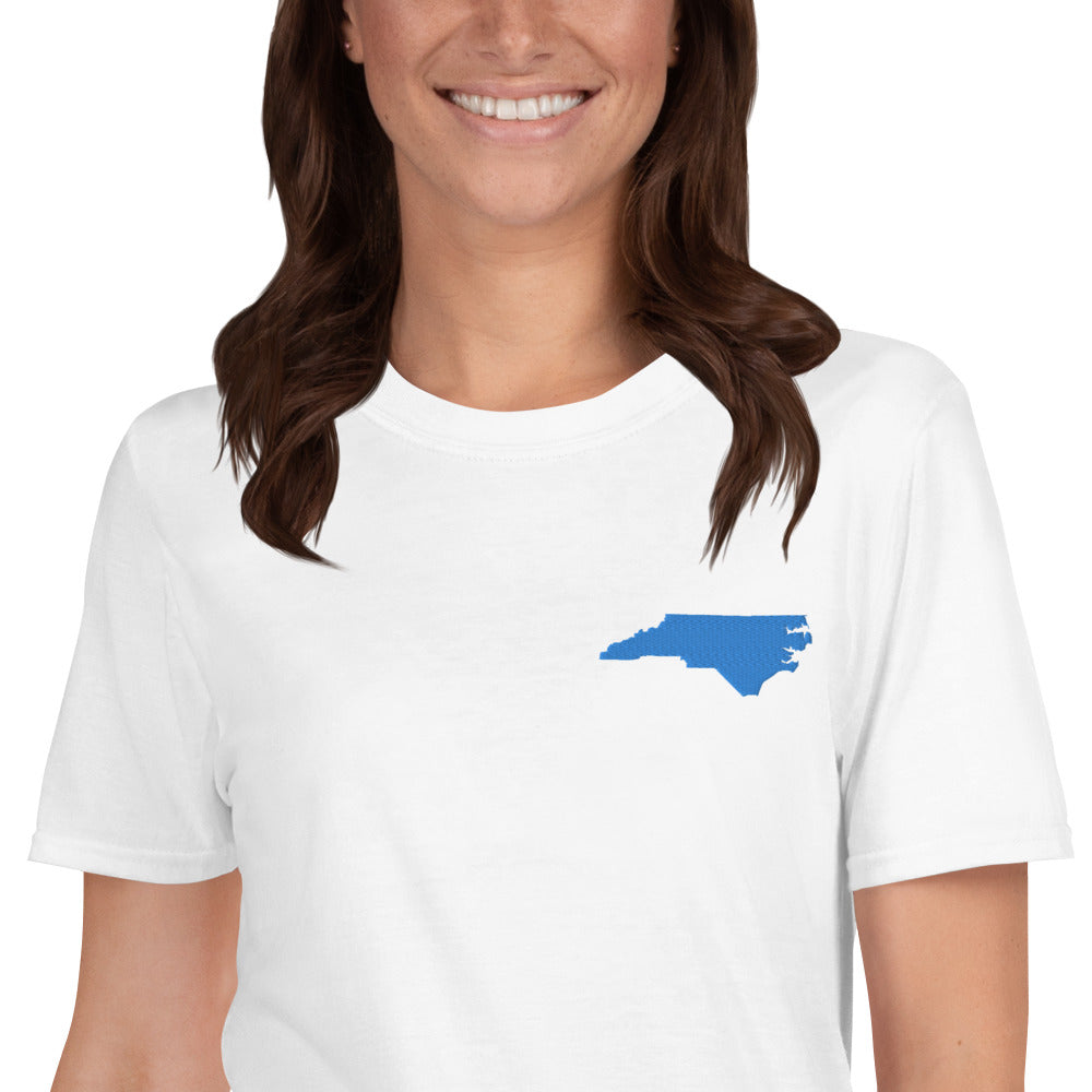 North Carolina Unisex T-Shirt - Blue Embroidery