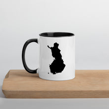 Load image into Gallery viewer, Finland Map Coffee Mug with Color Inside - 11 oz