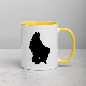 Luxembourg Map Mug with Color Inside - 11 oz