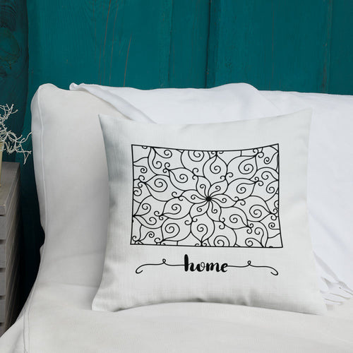 Colorado State Map Premium Pillow - MissionMint