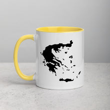 Load image into Gallery viewer, Greece Map Coffee Mug with Color Inside - 11 oz