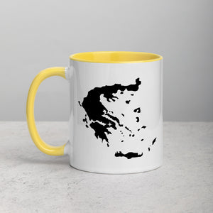Greece Map Coffee Mug with Color Inside - 11 oz