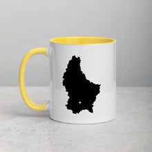 Load image into Gallery viewer, Luxembourg Map Mug with Color Inside - 11 oz