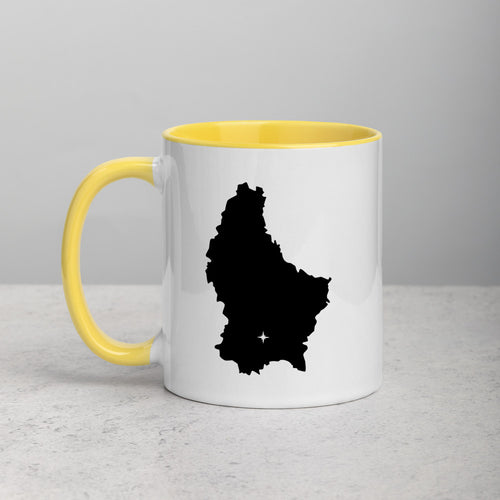 Luxembourg Map Mug with Color Inside - 11 oz