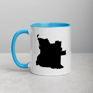 Angola Map Coffee Mug with Color Inside - 11 oz