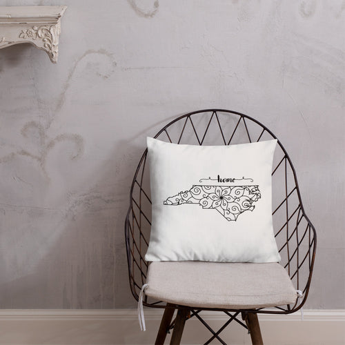 North Carolina NC State Map Premium Pillow