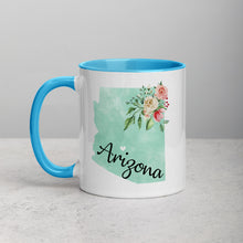 Load image into Gallery viewer, Arizona AZ Map Floral Mug - 11 oz