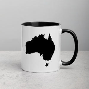 Australia Map Coffee Mug with Color Inside - 11 oz