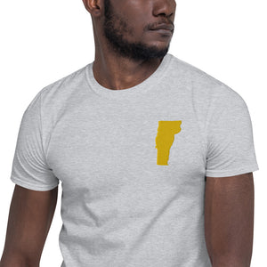 Vermont Unisex T-Shirt - Gold Embroidery