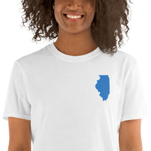 Load image into Gallery viewer, Illinois Unisex T-Shirt - Blue Embroidery
