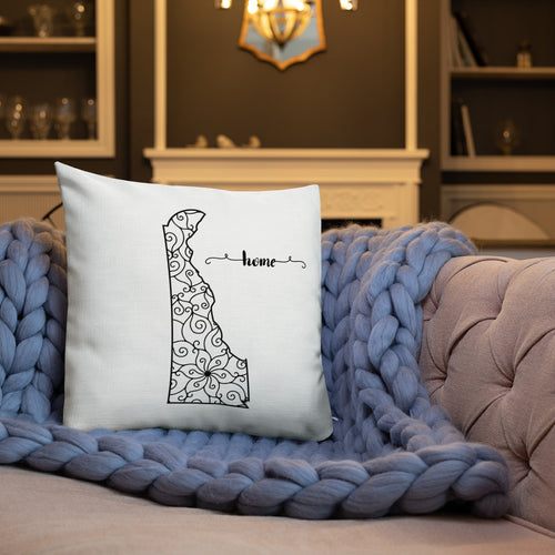 Delaware State Map Premium Pillow - MissionMint