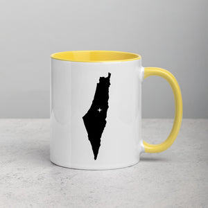 Israel Map Coffee Mug with Color Inside - 11 oz