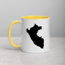 Load image into Gallery viewer, Peru Map Coffee Mug with Color Inside - 11 oz