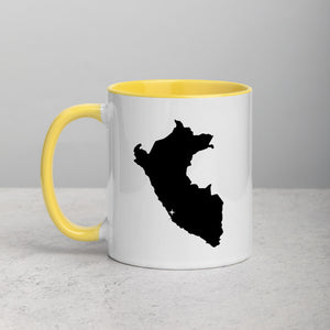 Peru Map Coffee Mug with Color Inside - 11 oz