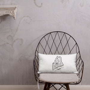 Maine ME State Map Premium Pillow