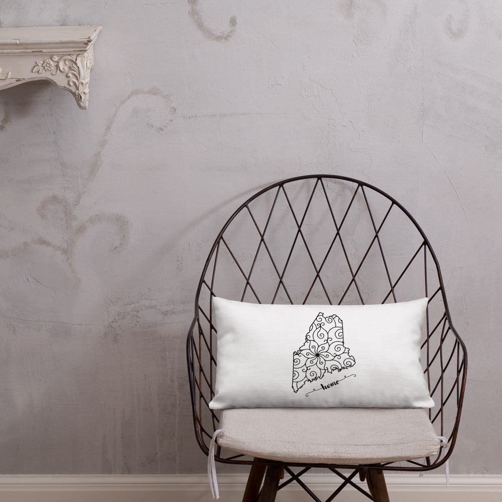 Maine ME State Map Premium Pillow