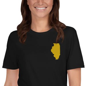 Illinois Unisex T-Shirt - Gold Embroidery